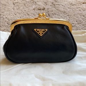 Authentic Prada Black leather Coin Purse
